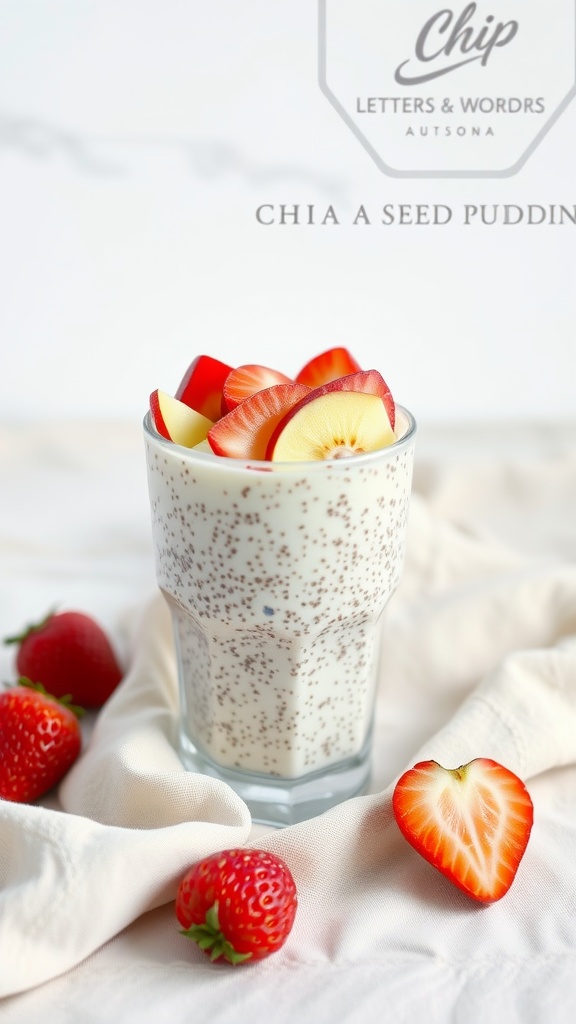 Chia seed pudding with fresh fruit